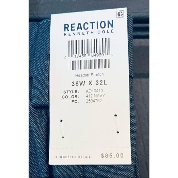 Kenneth Cole REACTION mens Stretch Modern-fit Flat-front dress pants - Picture 6 of 7
